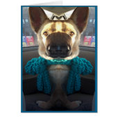 German Shepherd Mirrored Distortion Thank You Card (Voorkant)