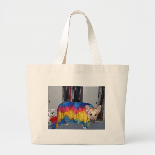 German Shepherd Modelling Grote Tote Bag (Voorkant)