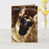 German Shepherd Moederdag Kaart (Gele Bloem)