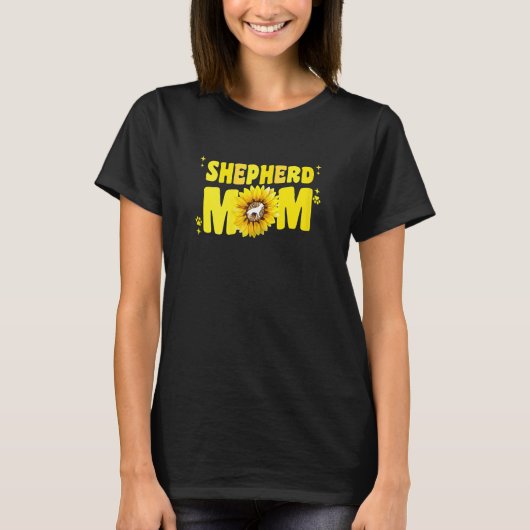 German Shepherd Mom For Women Sunflower Shepherd G T-shirt (Voorkant)