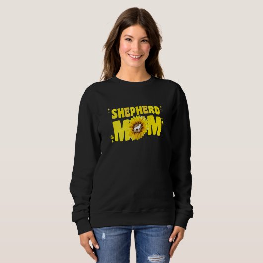 German Shepherd Mom For Women Sunflower Shepherd G Trui (Voorkant volledig)