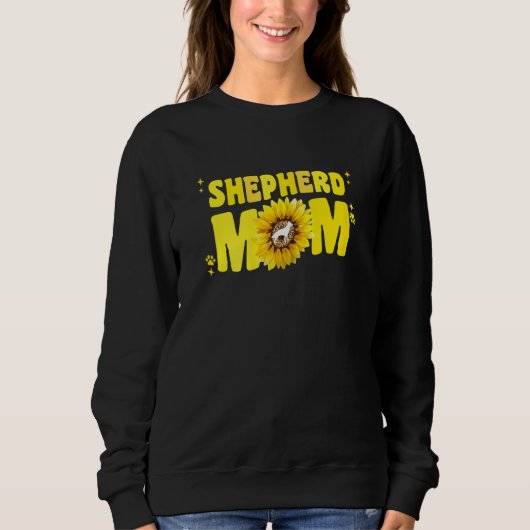 German Shepherd Mom For Women Sunflower Shepherd G Trui (Voorkant)