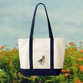 German Shepherd Monogram Canvas Tote Bag