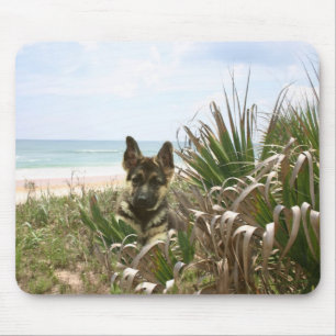 German Shepherd Mousepad Beachgras Muismat