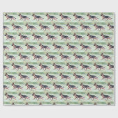 German Shepherd Moving Dog Art Gift Wrap Cadeaupapier (Vlak)