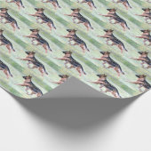 German Shepherd Moving Dog Art Gift Wrap Cadeaupapier (Hoek)
