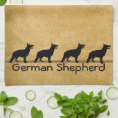 German Shepherd Muddy Paws Theedoek (Gevouwen)