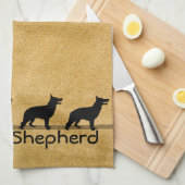 German Shepherd Muddy Paws Theedoek (Quarter Fold)