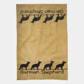 German Shepherd Muddy Paws Theedoek (Verticaal)