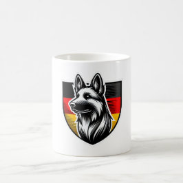 German Shepherd Mug with German Flag - Perfect Gif Koffiemok