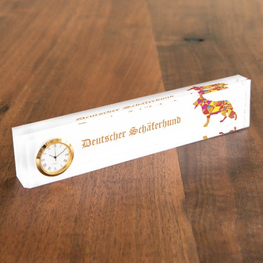 German Shepherd Naambordje (Zijkant)