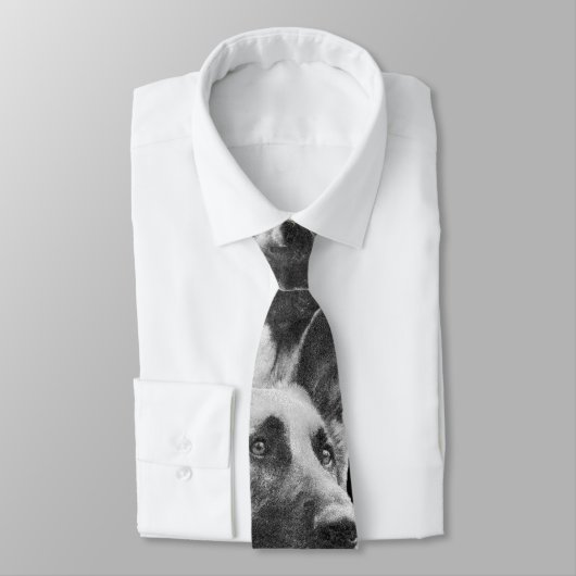 German Shepherd Necktie Stropdas (Gebonden)