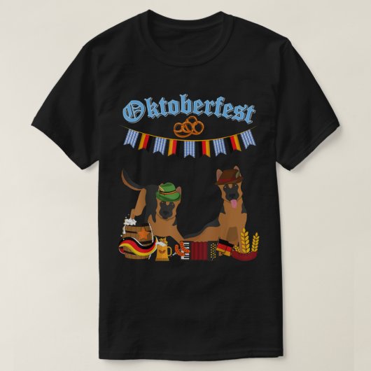 German Shepherd Oktoberfest T-shirt (Design voorkant)