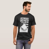 German Shepherd ome Dog American Flag 4th jul T-shirt (Voorkant volledig)