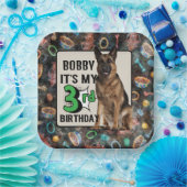 German Shepherd - Op maat gemaakte derde verjaarda Papieren Bordje (Feest)