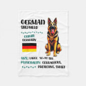 German Shepherd Origin Funny German Shepherd Lover Fleece Deken (Voorkant)
