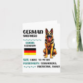 German Shepherd Origin Funny German Shepherd Lover Kaart (Voorkant)