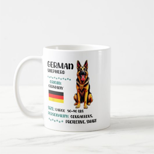 German Shepherd Origin Funny German Shepherd Lover Koffiemok (Links)