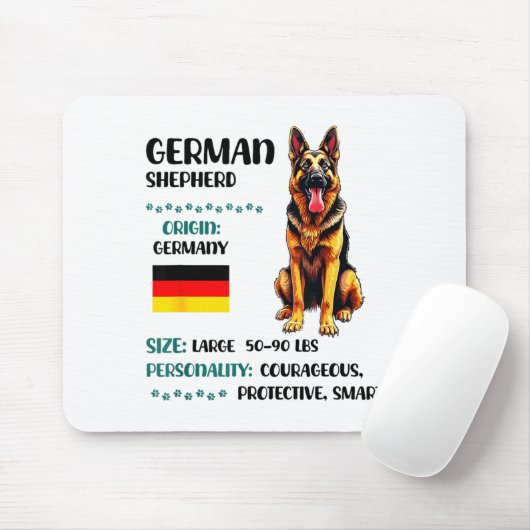 German Shepherd Origin Funny German Shepherd Lover Muismat (Met muis)