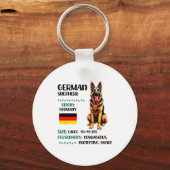 German Shepherd Origin Funny German Shepherd Lover Sleutelhanger (Voorkant)