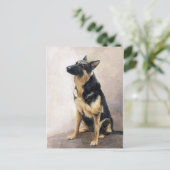 German Shepherd Original Art Briefkaart (Staand voorkant)