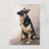 German Shepherd Original Art Briefkaart (Voorkant)