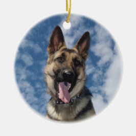 GERMAN SHEPHERD ORNAMENT CHRISTMAS