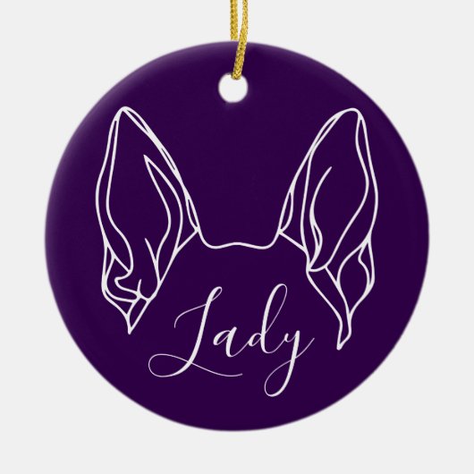 German Shepherd Ornament (Paw Prints) (Voorkant)