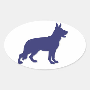 German Shepherd Ovale Sticker