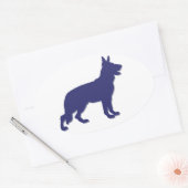 German Shepherd Ovale Sticker (Envelop)