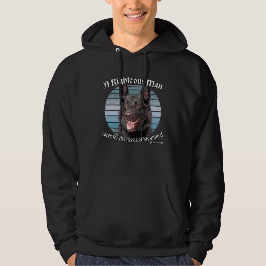 German Shepherd Owner  Proverbs 1210 Hoodie (Voorkant)