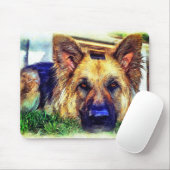 German Shepherd Painting Muismat (Met muis)
