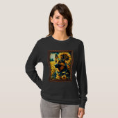 German Shepherd Painting Sunflower Flower Mom Wome T-shirt (Voorkant volledig)