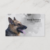 German Shepherd Painting Visitekaartje (Voorkant)