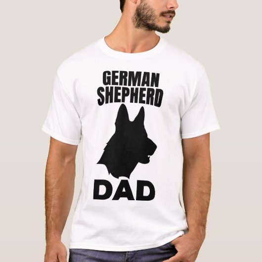 German Shepherd Papa T-shirt (Voorkant)
