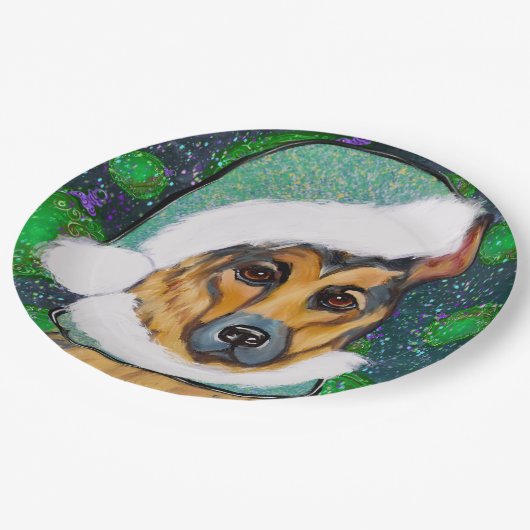 GERMAN SHEPHERD PAPIEREN BORDJE (Gekanteld)