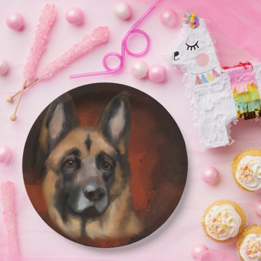 GERMAN SHEPHERD PAPIEREN BORDJE (Feest)