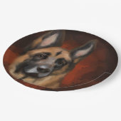 GERMAN SHEPHERD PAPIEREN BORDJE (Gekanteld)