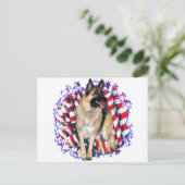 German Shepherd Patriot Briefkaart (Staand voorkant)