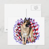 German Shepherd Patriot Briefkaart (Voorkant / Achterkant)