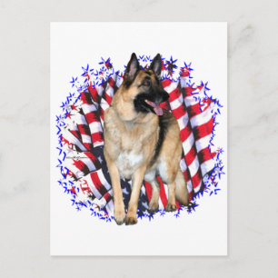 German Shepherd Patriot Briefkaart