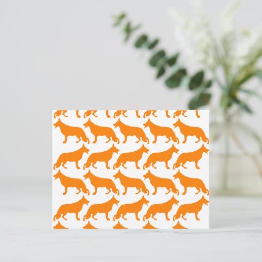 German Shepherd Pattern Briefkaart (Staand voorkant)