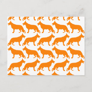 German Shepherd Pattern Briefkaart