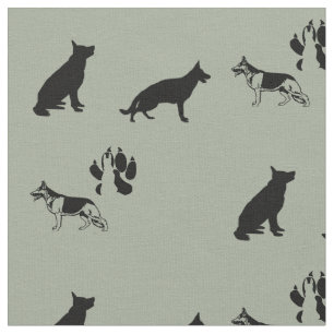 German Shepherd Pattern Stof