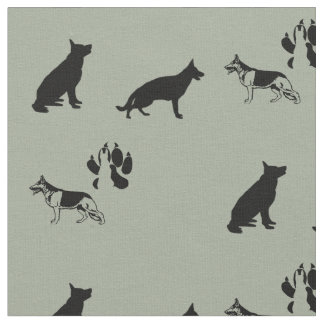 German Shepherd Pattern Stof