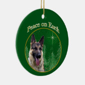 German Shepherd Peace Keramisch Ornament (Rechts)
