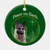 German Shepherd Peace Keramisch Ornament (Achterkant)