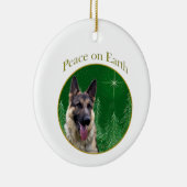 German Shepherd Peace Keramisch Ornament (Rechts)