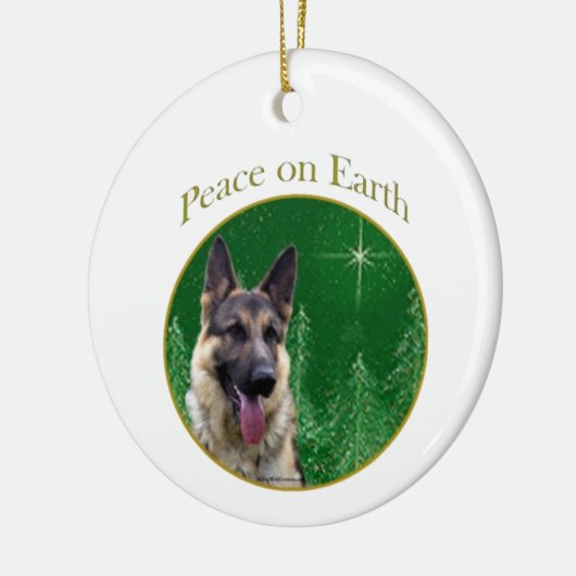 German Shepherd Peace Keramisch Ornament (Links)