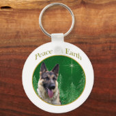 German Shepherd Peace Sleutelhanger (Voorkant)